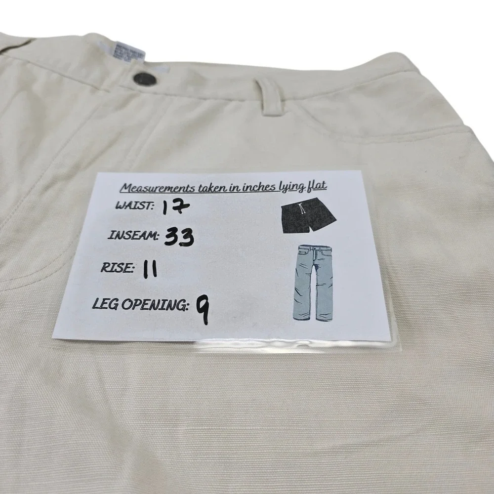 Armani Exchange Mens Khaki Linen Blend Straight Leg‎ Casual Pants Size 36